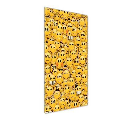 Bild aus glas vertikales Emoticons