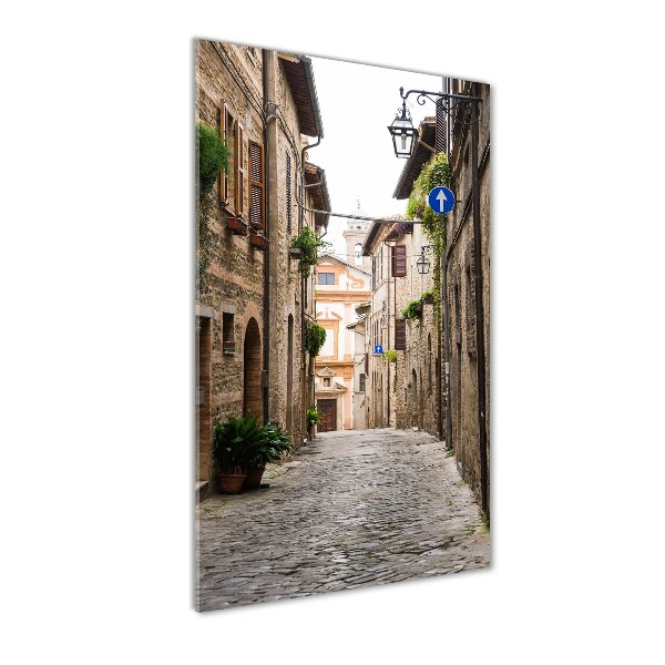 Glasbild vertikales Italienische Straßen
