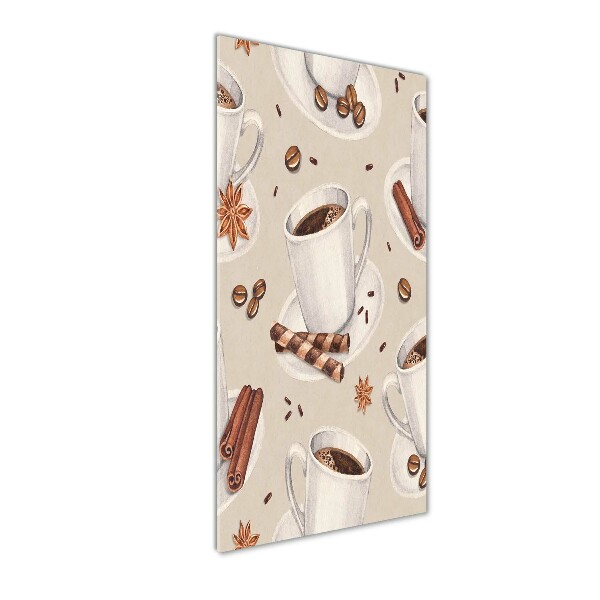 Foto auf glas vertikales Eine Tasse Kaffee