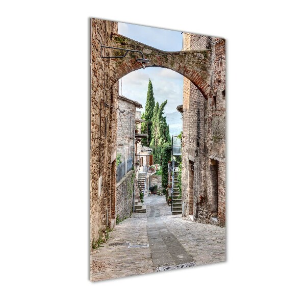 Glasbild vertikales Italienische Straßen