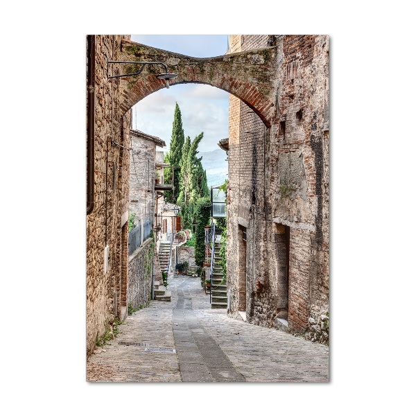 Glasbild vertikales Italienische Straßen