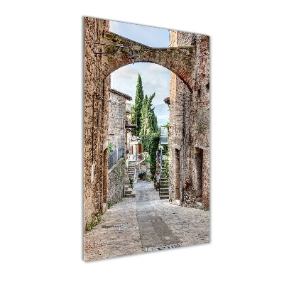 Glasbild vertikales Italienische Straßen