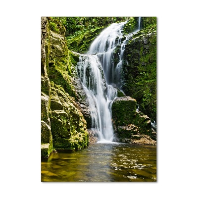 Bild aus glas vertikales Wasserfall