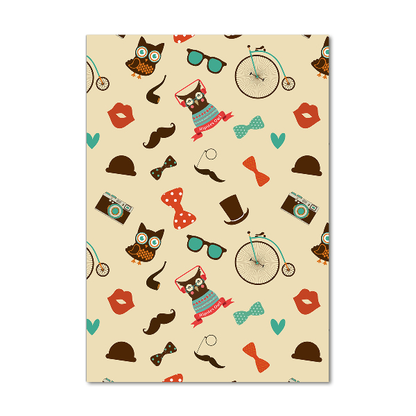 Bild aus glas vertikales Eulen-Fahrradbrille