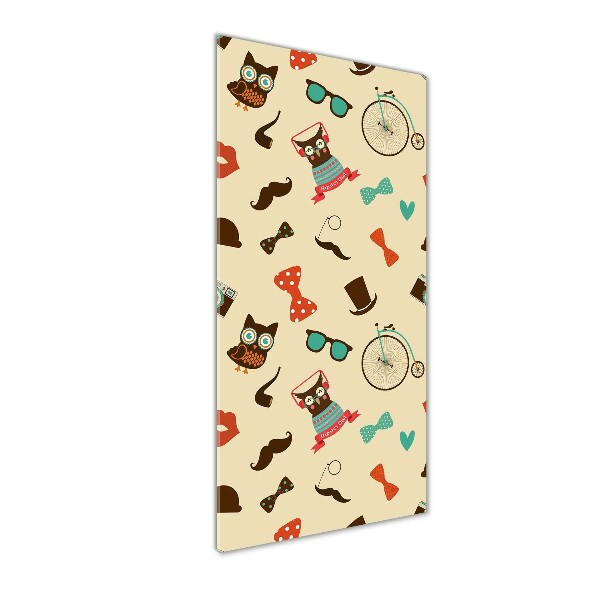 Bild aus glas vertikales Eulen-Fahrradbrille