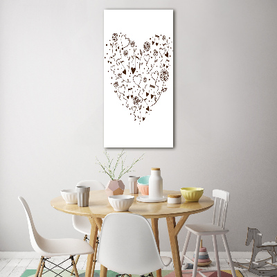 Foto auf glas vertikales Herz