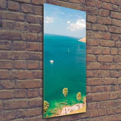Glasbild vertikales Yachten Thailand