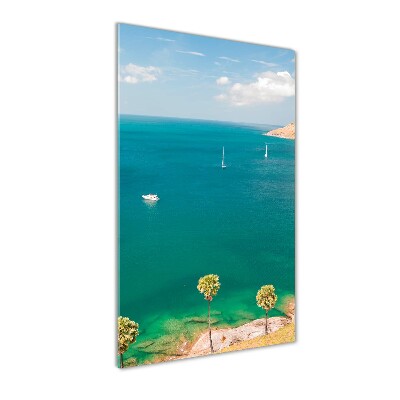 Glasbild vertikales Yachten Thailand
