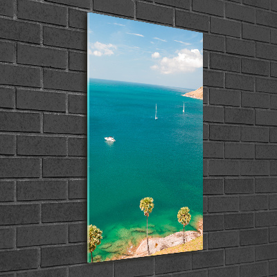 Glasbild vertikales Yachten Thailand