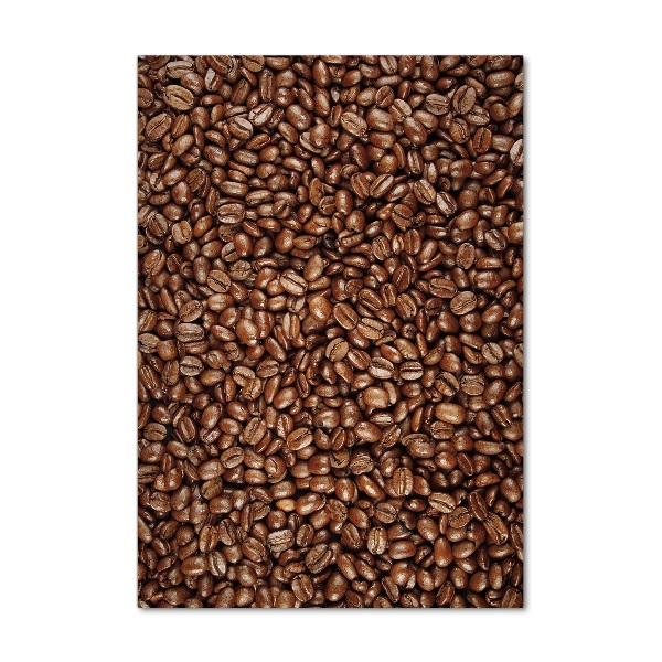 Glasbild vertikales Kaffeebohnen