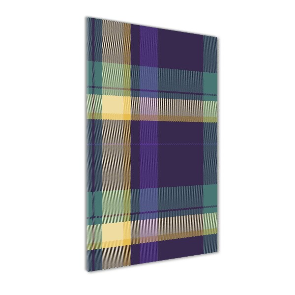 Glasbild vertikales Karierte Textur