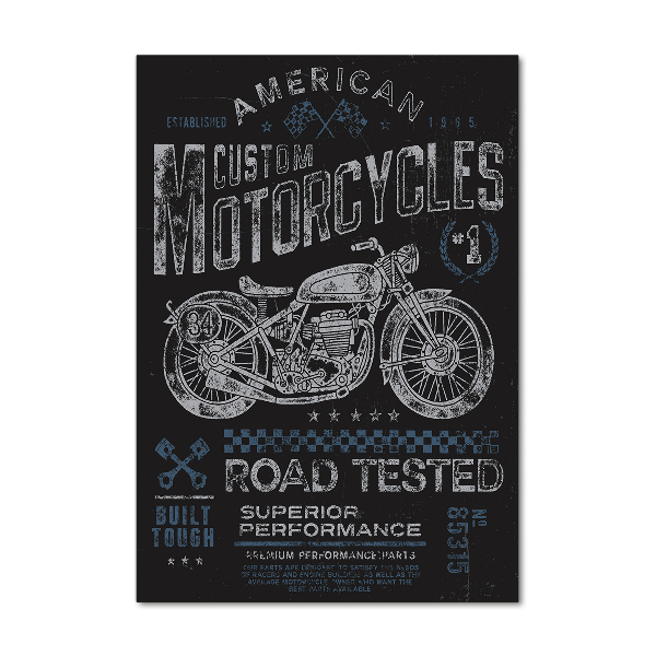 Bild aus glas vertikales Automobil