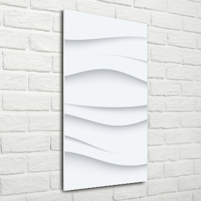 Glasbild vertikales Abstrakte Wellen