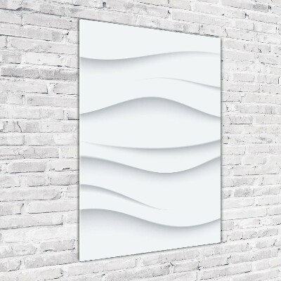 Glasbild vertikales Abstrakte Wellen