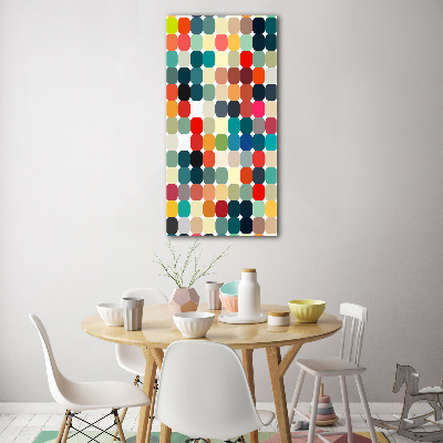 Glasbild vertikales Geometrischer Hintergrund