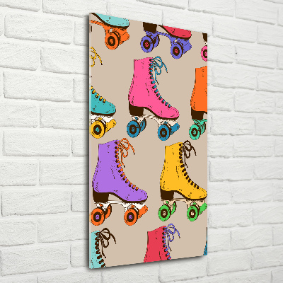 Bild aus glas vertikales Bunte Rollschuhe