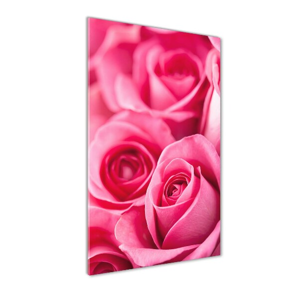 Bild aus glas vertikales Rosa Rosen