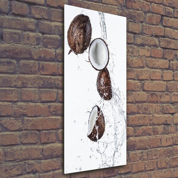 Foto auf glas vertikales Kokosnuss