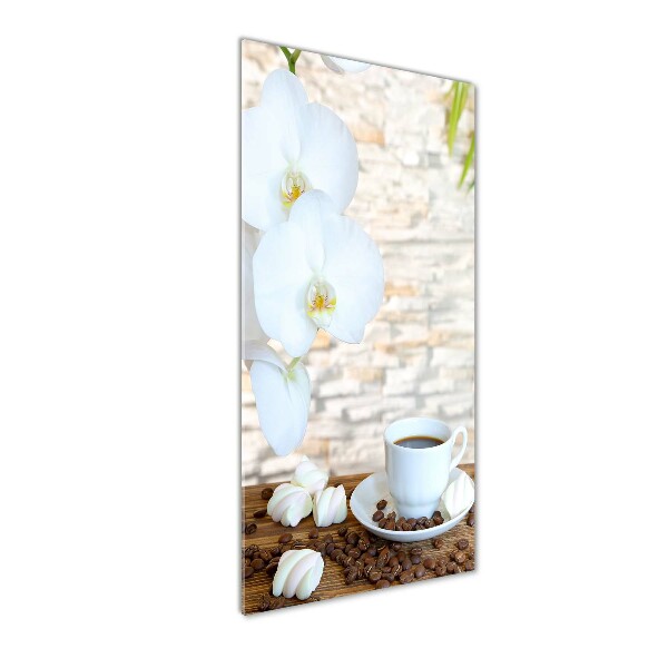 Glasbild vertikales Eine Tasse Kaffee