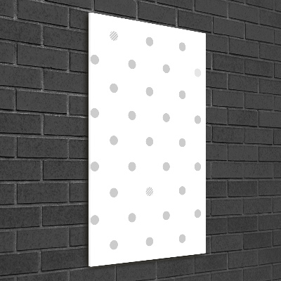 Foto auf glas vertikales Punkte und Herzen