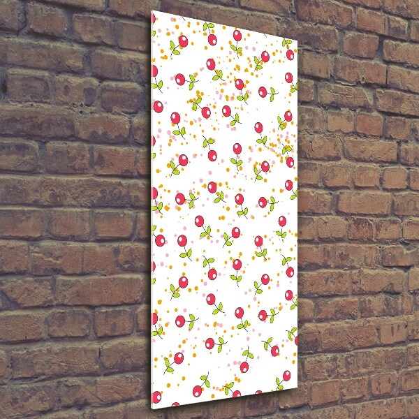 Bild aus glas vertikales Kirschen