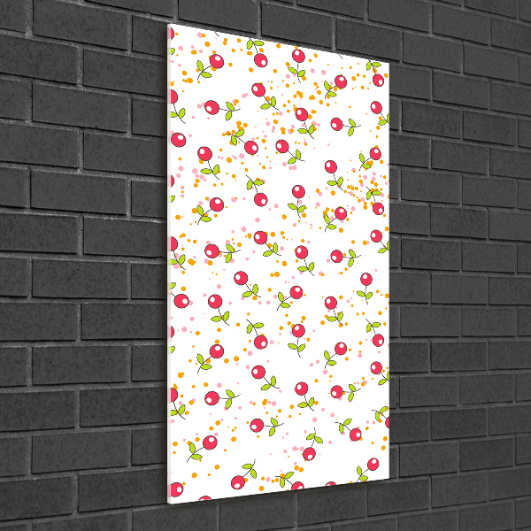 Bild aus glas vertikales Kirschen