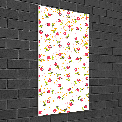 Bild aus glas vertikales Kirschen