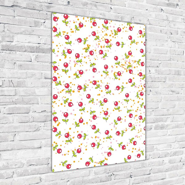 Bild aus glas vertikales Kirschen