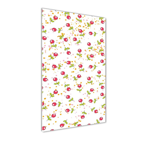 Bild aus glas vertikales Kirschen