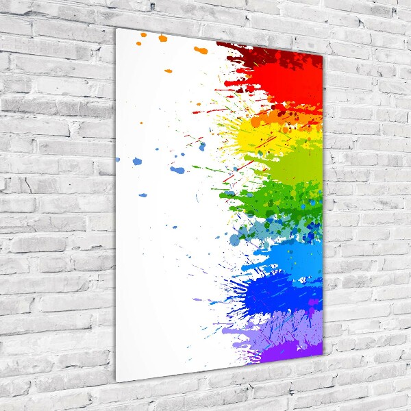 Glasbild vertikales Abstrakter Regenbogen