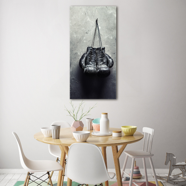 Bild aus glas vertikales Boxhandschuhe