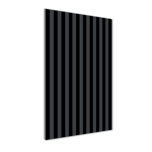 Foto auf glas vertikales Schwarze und graue Streifen