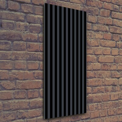 Foto auf glas vertikales Schwarze und graue Streifen