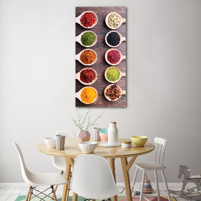 Glasbild vertikales Gewürze