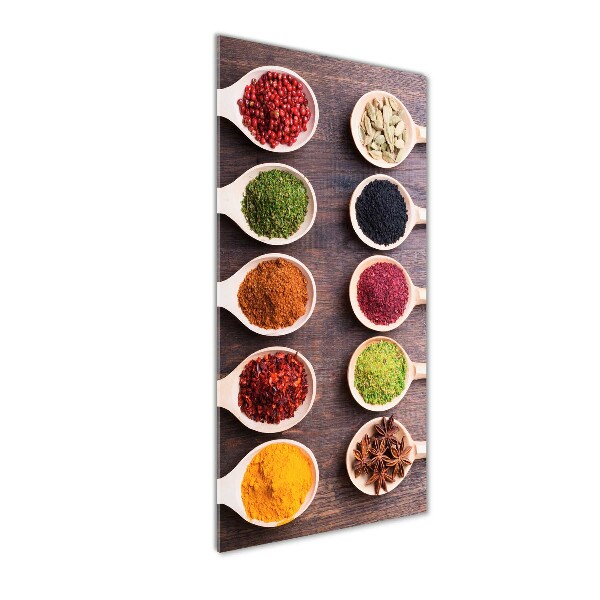 Glasbild vertikales Gewürze