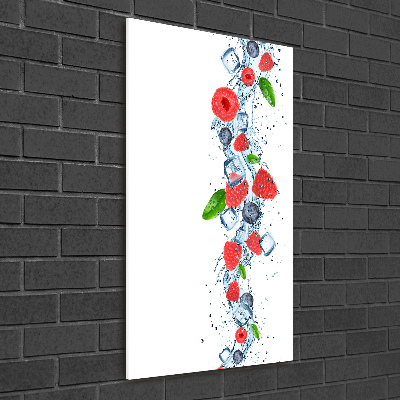 Foto auf glas vertikales Waldfrüchte und Eis