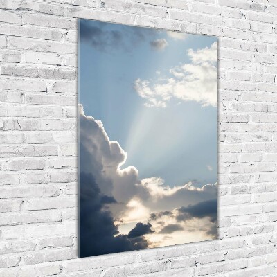 Foto auf glas vertikales Wolken am Himmel