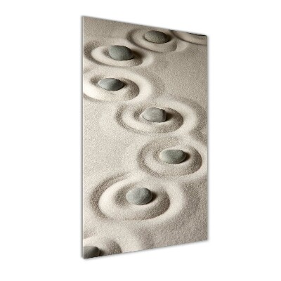 Bild aus glas vertikales Steine ​​im Sand