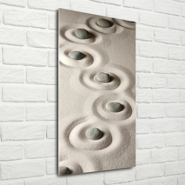 Bild aus glas vertikales Steine im Sand