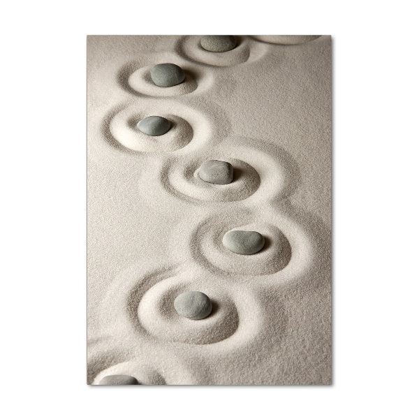 Bild aus glas vertikales Steine im Sand