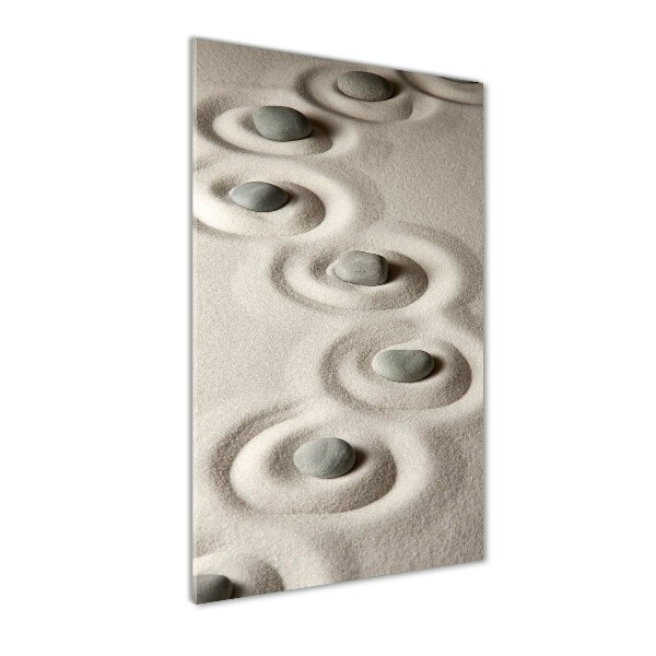 Bild aus glas vertikales Steine im Sand