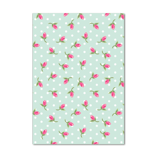 Glasbild vertikales Rosen