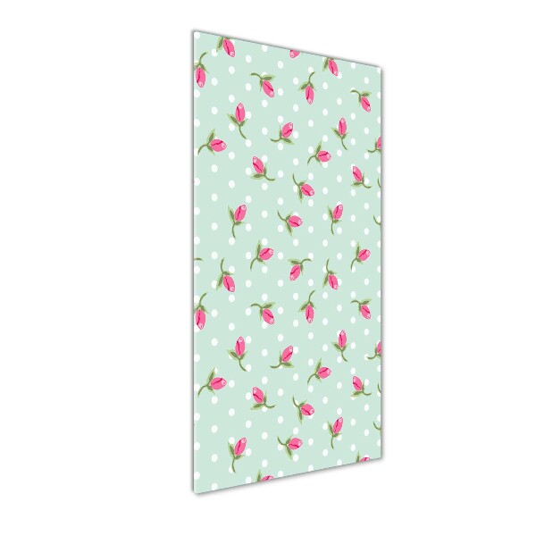 Glasbild vertikales Rosen