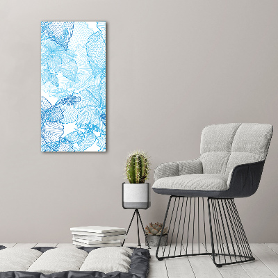 Bild aus glas vertikales Hawaiianische Blumen