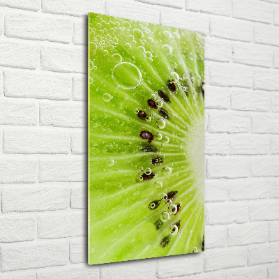 Glasbild vertikales Kiwi