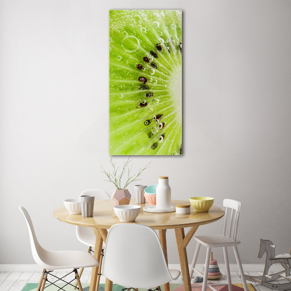 Glasbild vertikales Kiwi