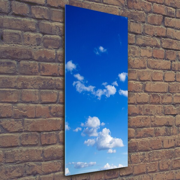 Foto auf glas vertikales Wolken am Himmel