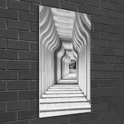 Glasbild vertikales Korridor