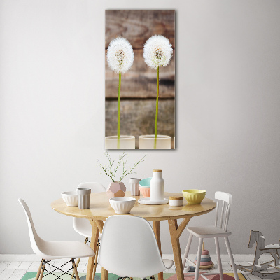 Foto auf glas vertikales Löwenzahn