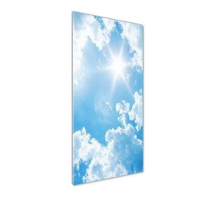 Glasbild vertikales Wolken am Himmel